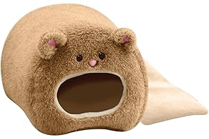 Valicaer Guinea Pig Bed House 10*10cm Hamster Small Animal Beds Hideout Winter Pet Tent Cave Bed with Removable Pad Cozy Winter Nest Hamster Accessories for Rabbit Hedgehog Chinchilla Bearded Dragon