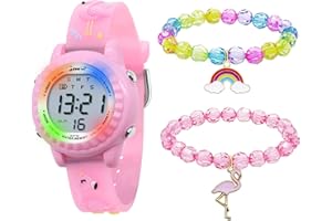 HMJIA 3D Cartoon Design Armbanduhr für Kinder Jungen und Mädchen 3ATM Wasserdicht Kinderuhr mit Wecker Datum Stoppuhr LED
