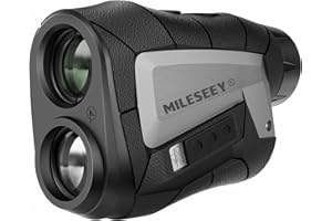 MiLESEEY Telémetro Golf 600m Precisión ± 0,55 Yardas Telémetro Golf con Bloqueo de Bandera y Vibración, Pendiente de Encendido/Apagado, Torneo Legal