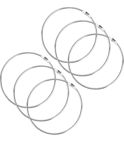 Schlüsselring 150 mm Warenring, mit Haken-Schnellverschluss Silber