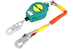 DFANCE Self Retracting Lifeline Fall Arrester Retractable Personal Protection Equipment Fall Protection Retractable Lanyard Load 330lb,Tool Lanyard for Connect The Safety Harness,10M