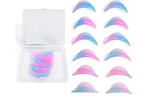 Libeauty Lash Lift Pads, 12 Pcs Lash Lift Shields, Lash Lift Rods, 6 Sizes, Reuse Eyelash Lift Pads for Lash Lift at Home and Salon