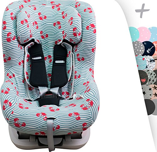 JYOKOKids Baby car seat Cover Made Cotton Compatible with Romer King II, Trifix, Casualplay (Crabby)