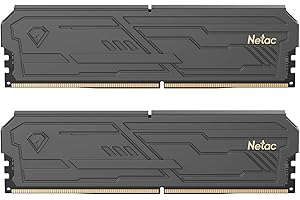 Netac DDR4 RAM 32GB Kit (2x16GB) 3200 MHz,DRAM 288-Pin UDIMM Desktop Memory,CL16-20-20-40 1.35V Intel XMP 2.0 Computer Memory-Black