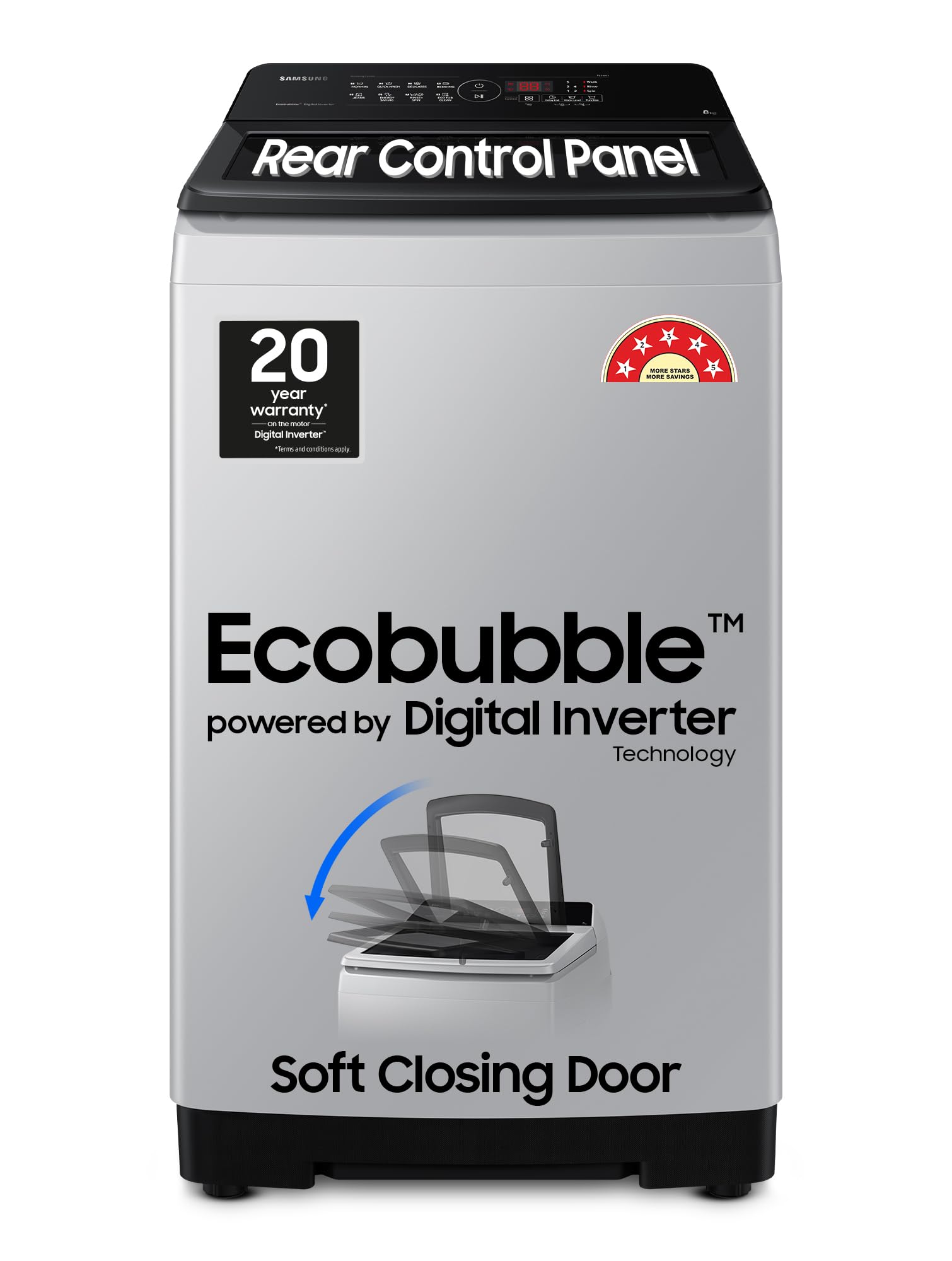 Samsung 8 kg 5 Star Top Load Washing Machine Review: Eco Bubble Tech & Digital Inverter Motor