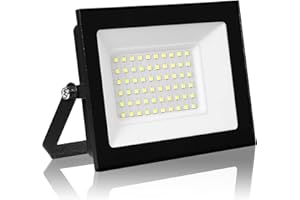 LITGLOBE 50W LED Floodlight Outdoor,5000LM Super Bright LED Security Lights,3000K Warm White Flood Lights Outdoor,IP66 Waterproof Outside Lights,Outdoor Light for Yard Garden Garage