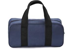 BEISUOSI Rugged Tools Tool Bag Combo - Includes 1 Small & 1 Medium Toolbag - Organizer Tote Bags for Electrician, Plumbing, Gardening, HVAC & More (1, BLUE)