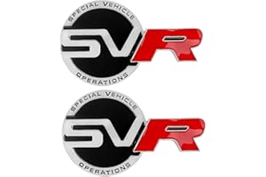 HAOXUAN 2X Metal SVR Logo Emblem Badge 3D Turbo Sticker Decal De Voiture pour Garde-Boue, Tronc, Voiture, Vélo, Moto,Black Red