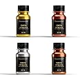 GRANOTONE Acrylic Paint Metallic Non-Fading & Shimmering Venezia Non-Toxic Metallic Colour with Rich Pigments Ideal for Kids Artist & Beginners Pack of 4 50ml Each