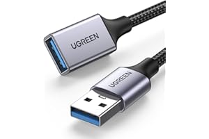 UGREEN Cable Alargador USB 3.0 Extension Tipo A Macho a Hembra Extensor 5 Gbps para Ordernador, Disco Duro Externo, Impresora, Ratón, Teclado, Hub, Pendrive, Mando de PS3, VR Gafas (1M)