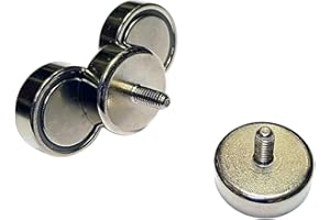 Soporte Magnético Alizones C20 con Rosca para Tuerca | Incluye Arandela y Tuerca M4, Fuerza de Sujeción 8 kg - Paquete de 10 Unidades