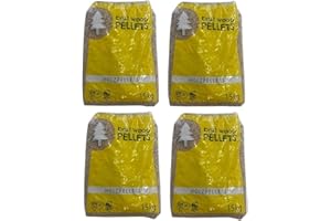 HOLYHOME Sacchetti di Pellet 100% Abete ecologici per stufa - 4 confezioni da 15kg combustibile sostenibile e ad alte prestazioni per riscaldamento domestico | Certificato EnPlus-A1 (60 kg)
