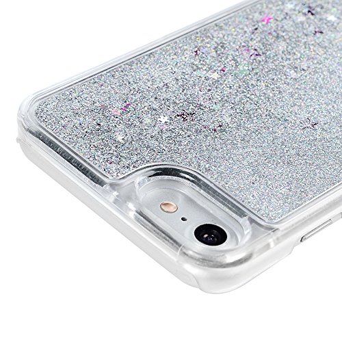 Badalink Iphone7 Slimcase H  lle PC Treibsand Fl  ssige Sterne Star Weich Flexibel Einteilige Handyh  lle Soft Leicht Sto  stangen Case Silbrig