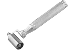 HEBEOT Rullo a pressione piatto in acciaio inossidabile per cuciture in PVC ordinario spesso, tessuto non tessuto, tessuto (40 mm)