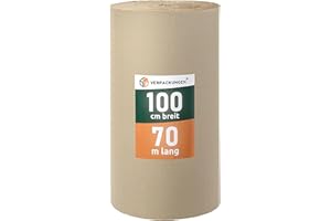 BB-Verpackungen Lot de 4 rouleaux de carton ondulé - 1 x 70 m de surface - 280 m² - Rouleau de carton ondulé de qualité supérieure pour l'expédition et le stockage - Respectueux de l'environnement et