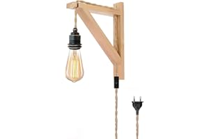 JZCDR Douille de Lampe E27 Vintage avec Câble et Interrupteur,Suspendue Lustre Corde de Chanvre, DIY Suspension Luminaire Lampe Créative Lumière Pendante Industrielle, pour Maison, Chambre, Bar. (B-3M-X)