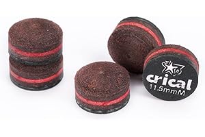 CRICAL 5 Stück Billard-Queue-Spitzen, Ersatzspitzen, 6 Größen, 10 mm, 10,5 mm, 11 mm, 11,5 mm, 12 mm, 13 mm