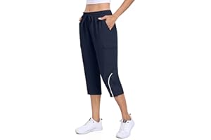 MoFiz Pantalones Cortos Cargo Mujer Capri Pantalones Ligero Elastico Verano Pantalon Hiking Deportivo para Senderismo Trekking con Bolsillos
