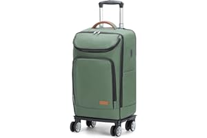 Lekeinchi Travel Rolling Laptop Backpack - Wheeled Laptop Backpack with USB Charging Port, Waterproof Carry-On for Flights (Army Green, 17.3 inch)