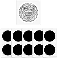 12x NFC Tags NTAG215 Black, Blank Rewritable NFC Stickers Round Labels 25mm(1 inch) with 504 Bytes Memory 13.56MHz RFID Tag,