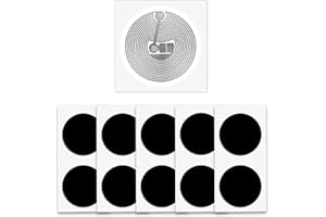 ‎BABIQT 50 Stück NFC Tags Ntag215 Sticker Aufkleber, Leer Schwarz NFC Label in 25 mm (1 Zoll) Rund, 504 Byte Speicher RFID Tag, Kompatibel mit Amiibo Switch | Allen NFC-fähigen Handys