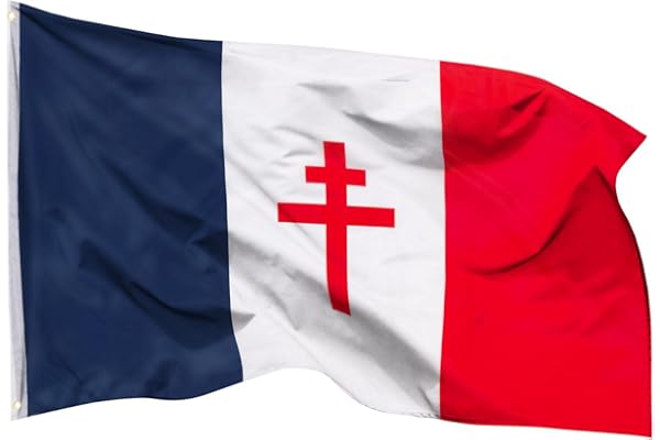 PHENO FLAGS Drapeau Résistance française 90x150cm - résistant aux intempéries, avec œillets en laiton, 100% polyester, coutures doubles robustes & couleurs éclatantes – pour les passionnés de drapeaux