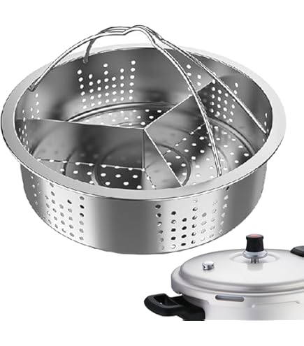 Cestello Doppio Per Pentola - Acciaio Inox - Diametro 22 Cm - Per Cuocere Pasta E Verdure Separatamente - Foto 10