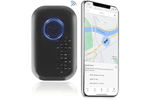 Gofemial GPS Tracker Key Finder, Mini Car Tracker Devices for Bag Dog Motorbike Key Kids Vehicle Cats, Bluetooth Tracker Tag Security Devices Real-Time Monitoring Camera Remote Control