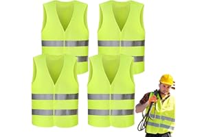 Cimown Gilet di Sicurezza Riflettente, Alta visibilità Gilet di Sicurezza Riflettente per Lavori All'Aperto, Ciclismo, Jogging, Passeggiate, Sport