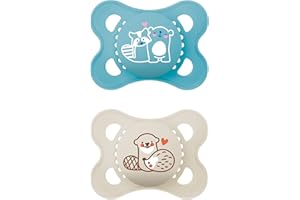 MAM Lot de 2 tétines originales en latex - Pour nouveau-né de 0 à 6 mois - Adaptées à l'allaitement - Recommandé par les sages-femmes - Extra résistantes aux morsures - Latex de caoutchouc naturel