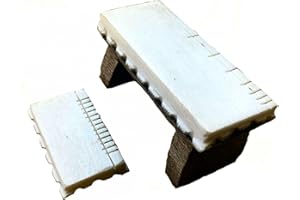 TERRAPIN Sitar reemplazo del puente del hueso Conjunto de 2 piezas Bada Ghoraj repuestos repuestos india indio