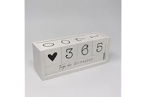 IDEN BERLIN wunderschöner Memowürfel,Countdown Würfel, Countdown Kalender aus Holz zum runter zählen für 8 Verschiedene Anlässe