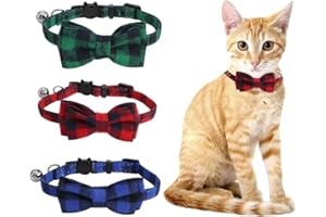 TSUWNO Collare Personalizzato per Gatti, Set da 3 Pezzi [19-31cm], con riflessi per la Sicurezza, Regolabile e Anti-soffocamento, Completo di Campanellino e Fibbia di Sicurezza per Gatti e Cuccioli.