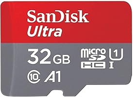 SanDisk Ultra 32GB microSDHC Speicherkarte + Adapter bis zu 98 MB/Sek., Class 10, U1, A1