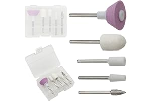 Attuslla 5 Style Nail Drill Bits Set, Sand Nail Polishing Burr Accessory for Nail Art, Remove Acrylic Nails Gel Polish Nail Gel