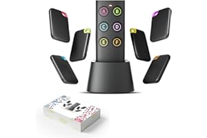 Vodeson Trova chiavi – Dispositivo anti-perdita facile da usare con 6 ricevitori codificati a colori e telecomando trasmettitore RF, localizzatore chiave con suono, design regalo per mamma e papà