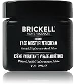 Brickell Men's Retinol Moisturizing Cream for Men, Natural and Organic, Anti-Wrinkle Facial Night Cream with Retinol and Hyal