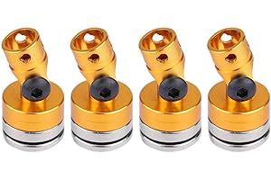 Dilwe 4 Stücke Körper Post Mount, Aluminium Magnetic Stealth Unsichtbare Körper Post Mount für SCX10 4WD 1:10 RC(gelb)