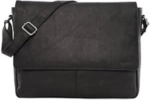 LEABAGS Messenger Bag, Acapulco Echtleder Aktentasche Herren & Damen, Leder Laptoptasche bis 15 Zoll, Umhängetasche mit Schultergurt 39 x 30 x 11 cm