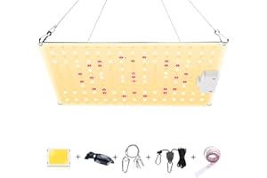 WEIATTLE 600W LED Lampada per Piante,Grow Light con UV e IR,Lampada per Coltivazione idroponica indoor Spettro Completo LED coltiva luce per piante Indoor Verdure e fiori (3200K 5500K 660nm 730nm UV)