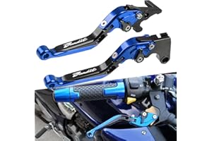 QJY-MOTOR PART-STORE Ajustable Palanca de Embrague de Freno Manetas Embrague Manetas Freno Para Suzuki Bandit GSF1200 2001-2006 GSF1250 2007-2015 GSF 600 /600S /650 /650S /650N 2008-2015 (Azul+Negro+Azul+Negro)