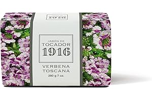 1916 ORIGINAL 1916 - Verbena y Toscana 200 gr, Jabón Natural, Piel Limpia y Perfumada, Jabón en Pastilla, Método Tradicional, Jabón de Manos y Facial, Flor y Fruta Mediterránea, Fragancia Deliciosa
