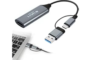 MDLSDE Video Capture Card, 4K USB 3.0 HDMI auf USB C/A Audio Capture Karte 4K 30Hz 1080P Video Grabber für Gaming Live Streaming kompatibel mit Switch 2 Pad PC Mac OS System PS5 Xbox TV Stick Camera Laptop