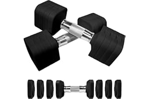 PASSER Set di manubri Regolabili da 10 kg, 4 in 1 Set di Pesi Liberi per Donne e Uomini, Allenamento in Palestra a casa per l'allenamento della Forza