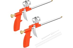 iPobie Pistola Schiuma Poliuretanica,2 Pezzi Professionale Pistola a Schiuma,Pistola Sigillante Schiuma Erogazione di Costruzione,per Sigillatura Riempimento