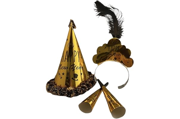 Generico Travelier 6 Cappellini Capodanno Colorati Oro Metallizzati Feste  Party Cappellino Bambino Adulti Addobbi Decorazioni Buon Anno Happy New  Year Cilindro lencicol Casa e cucina Cappelli