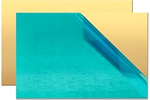 Uxney Tôle de laiton, 0,5 mm*100 mm*200 mm Plaques de laiton pur à 99,9% pour le bricolage, la bijouterie, l'électricité, la réparation, l'industrie (2 pièces)