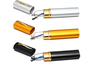Hubeye 3 Paia Occhiali da lettura metallo Ultrasottile Anti-blu Cerniela a molla da Uomo e Donna con la Custodia Clip Portatile 1.50