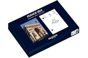 DRAEGER PARIS | Recharge éphéméride Agenda Yvon 2024 France | Janvier à décembre 2024| 7 langues | 365 jours 365 feuillets 365 photos de chat | Papier certifié FSC®, Imprimé avec des Encres végétales