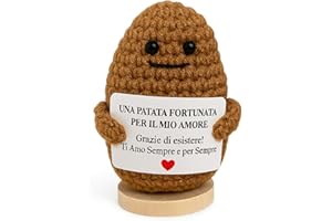 Vulfire Regalo Moglie Patata Fortunata fatta a mano Originale Divertente per San Valentino Idea Simpatica Portafortuna Mogli Compleanno Natale Anniversario Donna (Patata Portafortuna Amore)